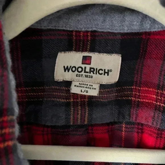 Woolrich button down flannel size L - Picture 4 of 5